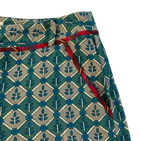 ANTHROPOLOGIE Corey Lynn Calter In The Square Patterned Cuffed Cotton Shorts - Picture 5 of 7